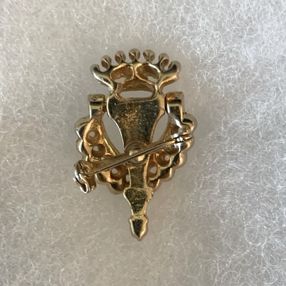 Petite Jeweled Door Knocker Brooch Pin - Picture 10 of 10